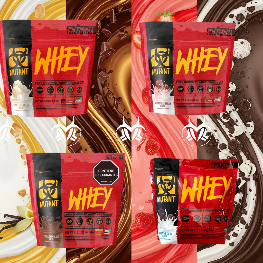 MUTANT PROTEÍNA 100% WHEY 5 LBS (63 servicios)
