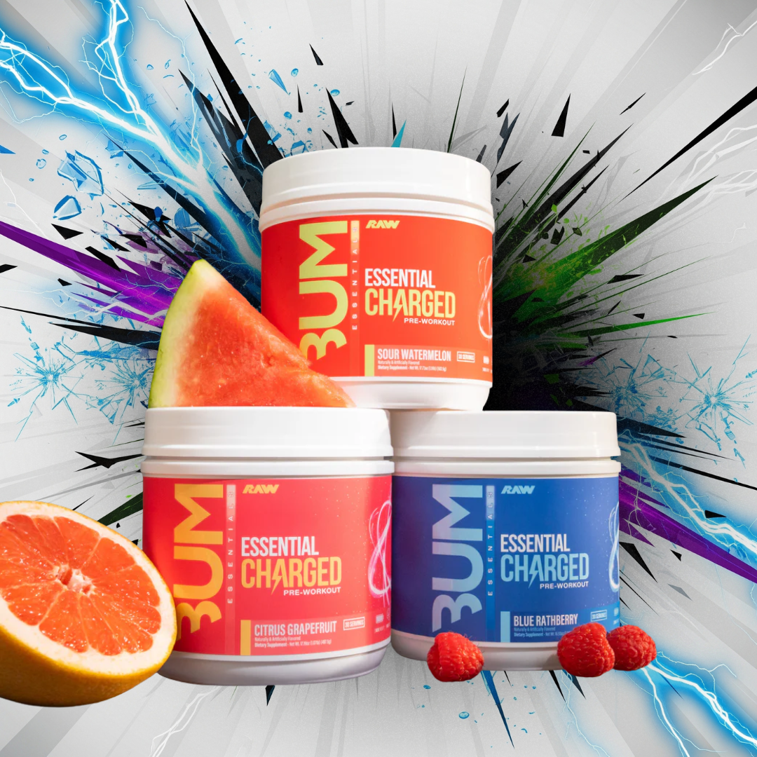 RAW NUTRITION	PRE ENTRENO	ESSENTIAL CHARGED 25 SERVICIOS